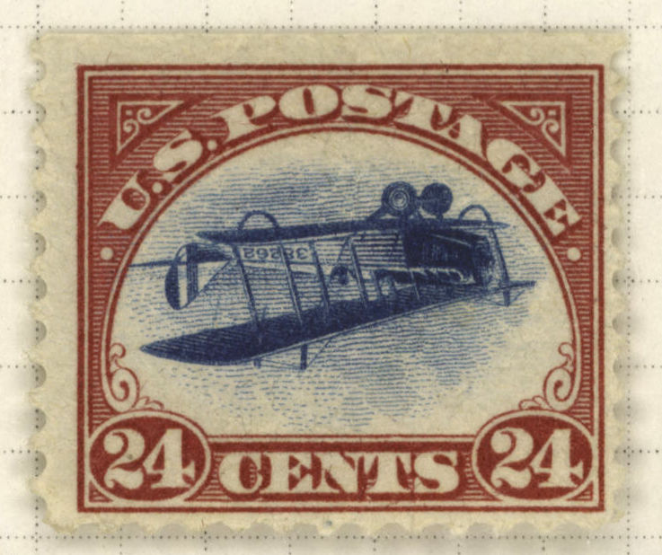 1918: Inverted Jenny Stamp